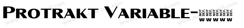 Protrakt Variable字体转换